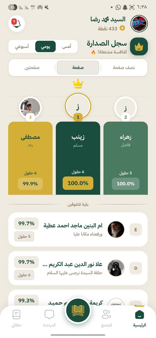 قائمة الصدارة